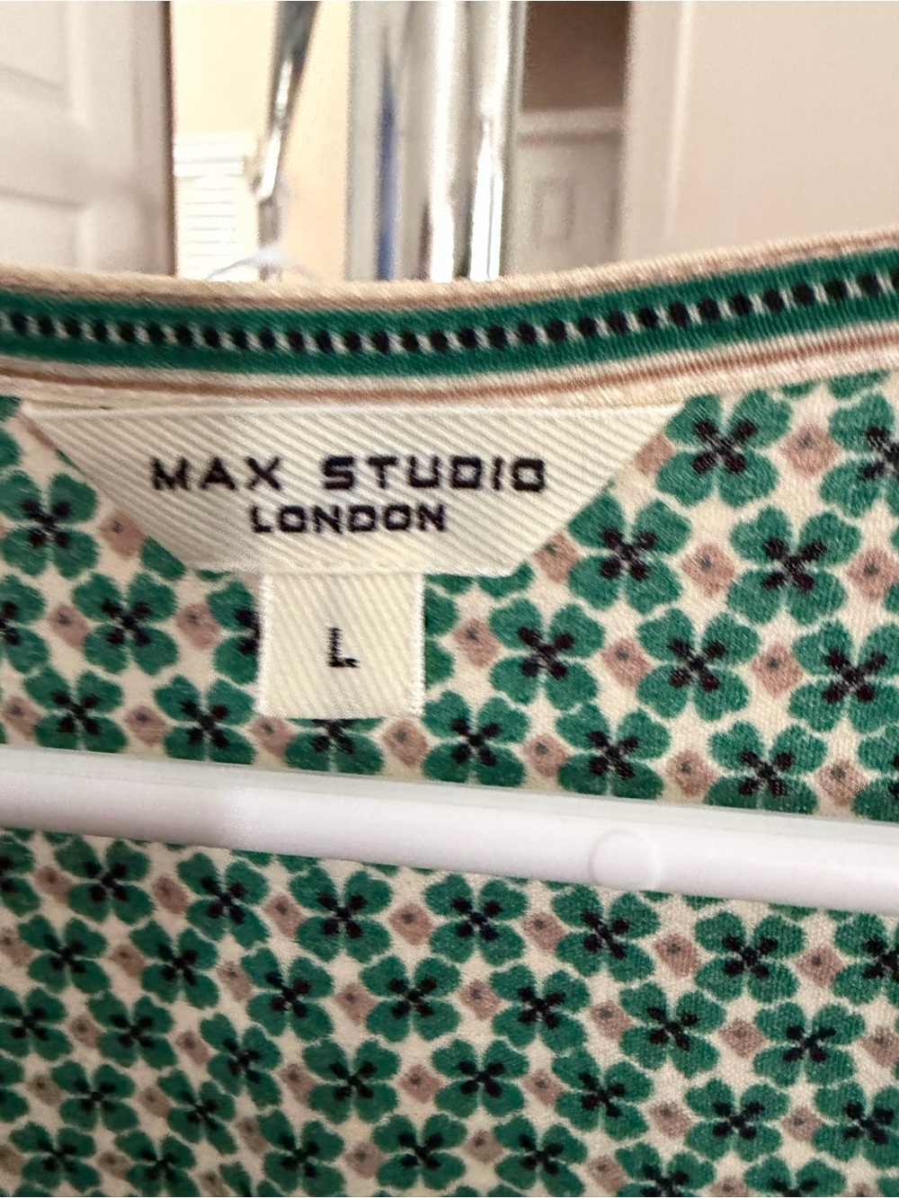 Max Studio Green Printed Midi Wrap Dress - Picture 2 of 3